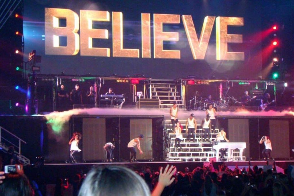 songs of empowerment for girls such as BELIEVE | Justin Bieber concert