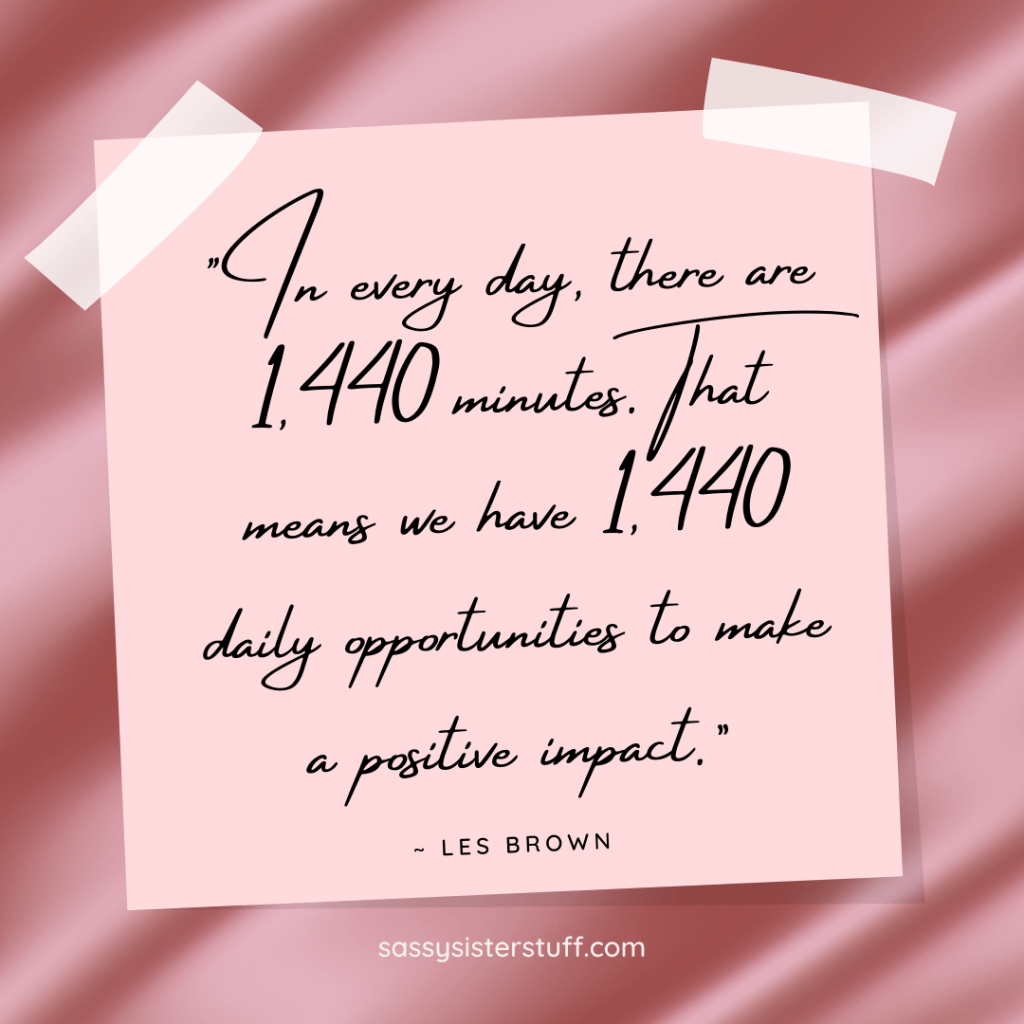 pink and rose background with a positivity quote