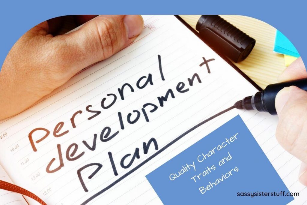 personal development plan being written on a white notepad