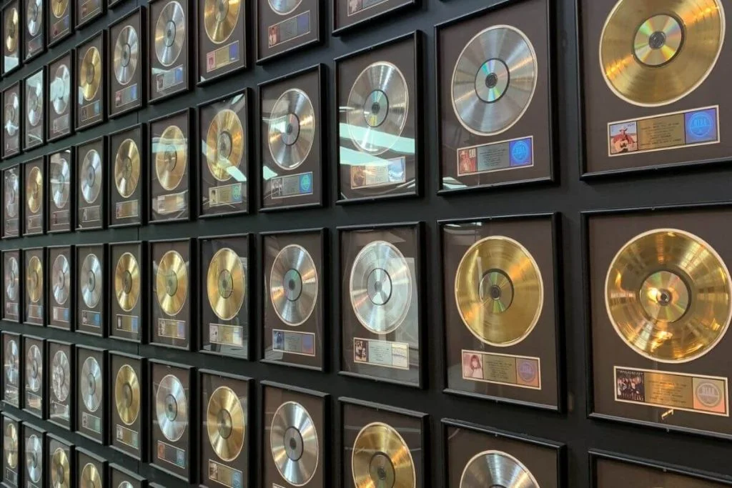 Country Music Hall of Fame wall of Gold and Platinum Records