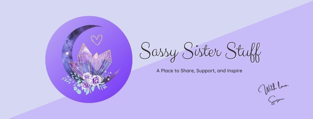 sassy sister stuff banner, tagline, and logo