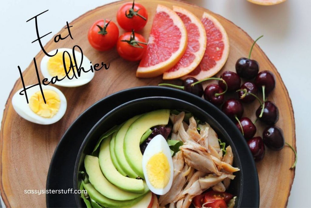 a charcuterie board of healthy foods