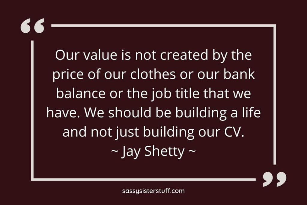 another Jay Shetty quote about life on a deep burgundy background
