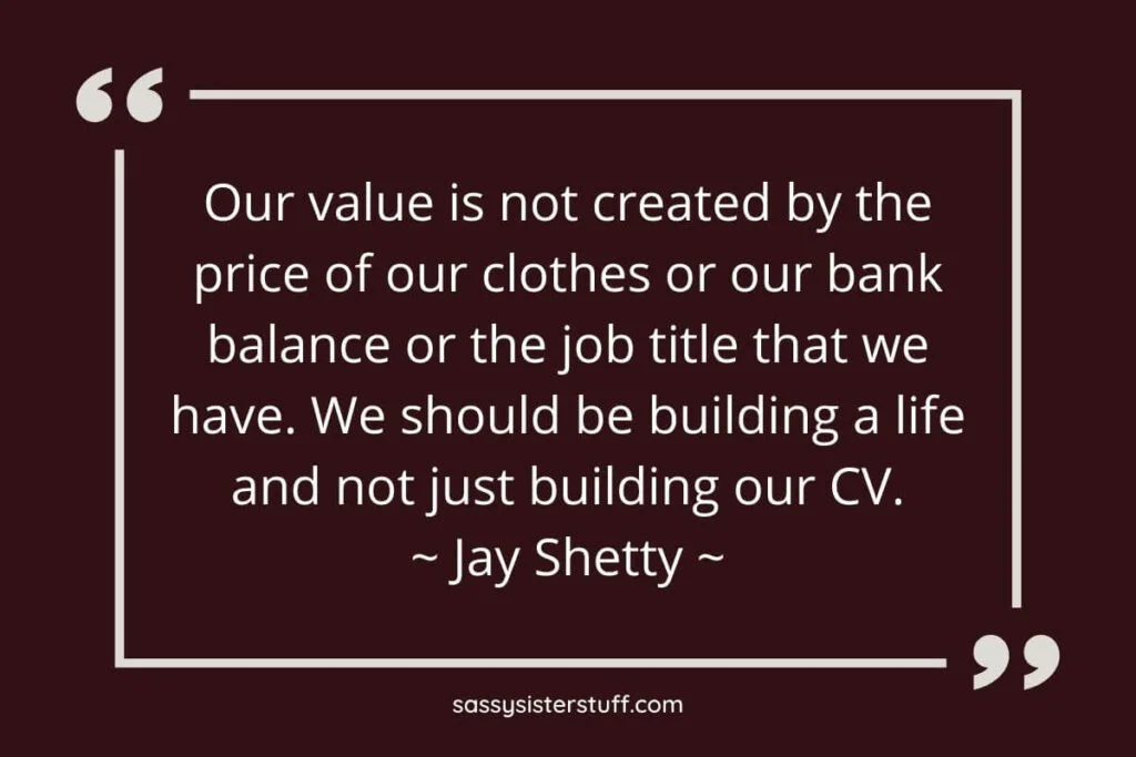 another Jay Shetty quote about life on a deep burgundy background