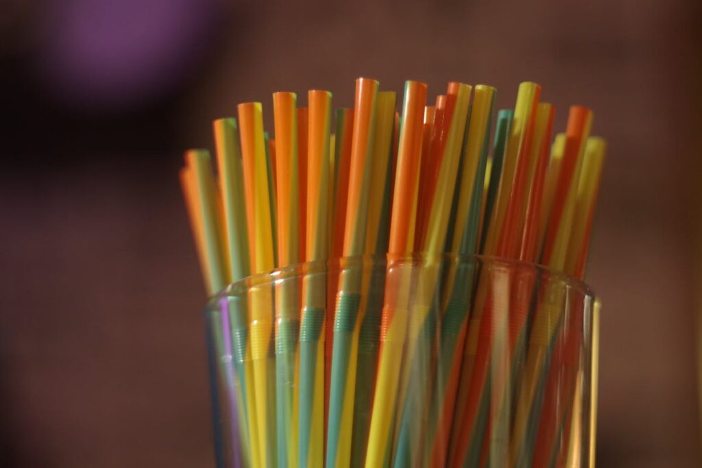 Orange and Yellow Straw