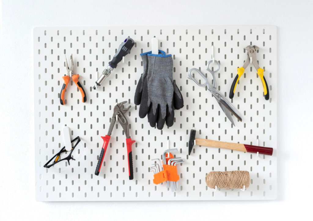 Arrangement of different artisan workshop objects
