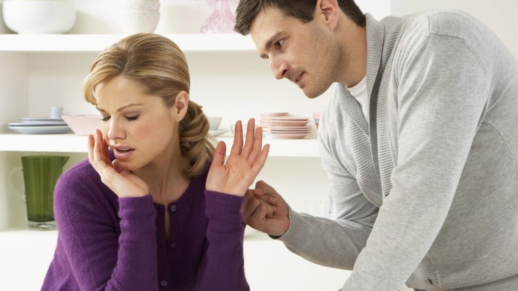 upset couple fighting