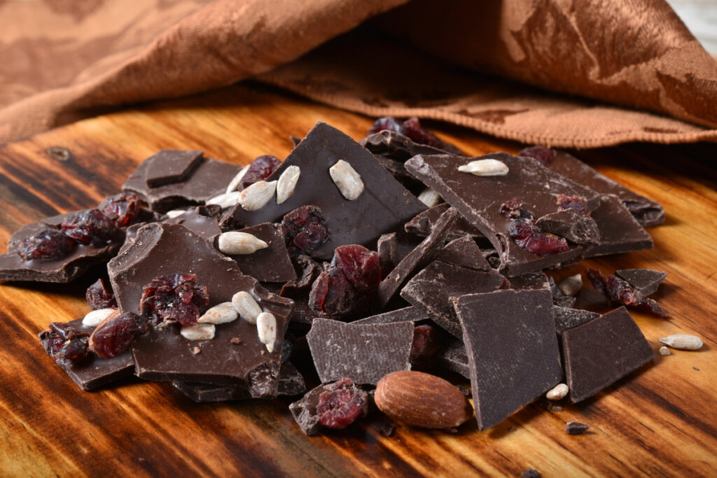 Dark Chocolate Square with Almonds