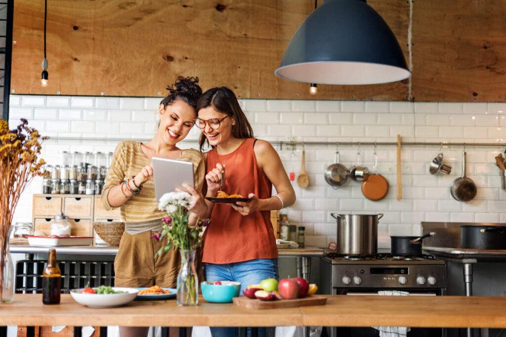 cook meal together via video