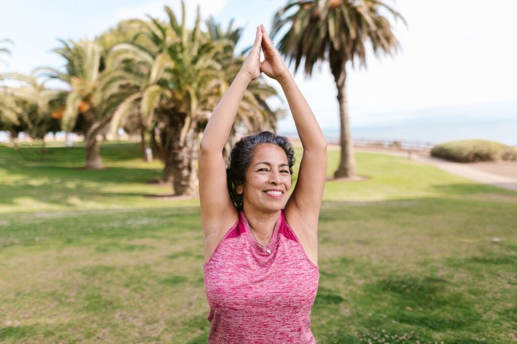 Elderly Woman Practicing Yoga
