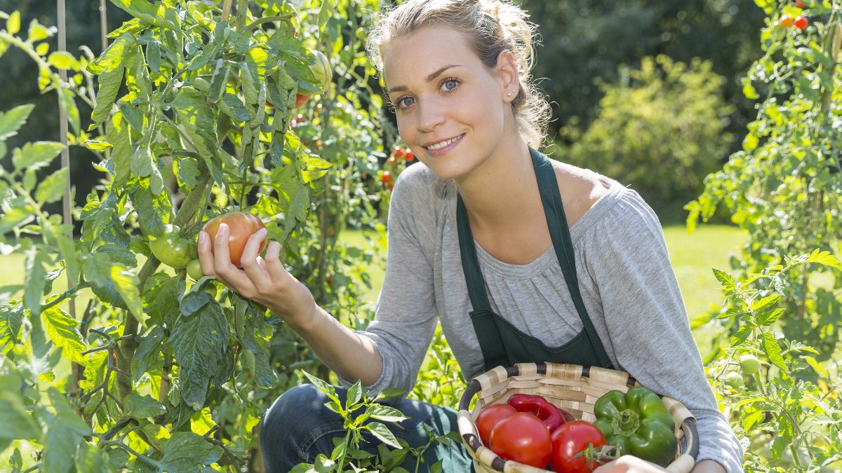 woman in garden