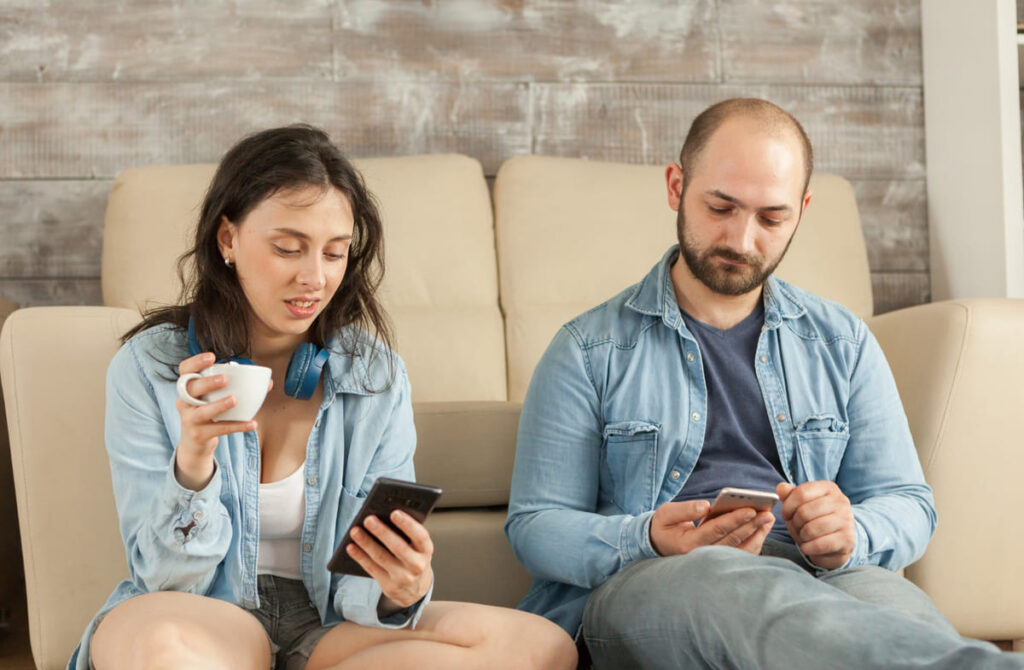 Constant use of phones during time together