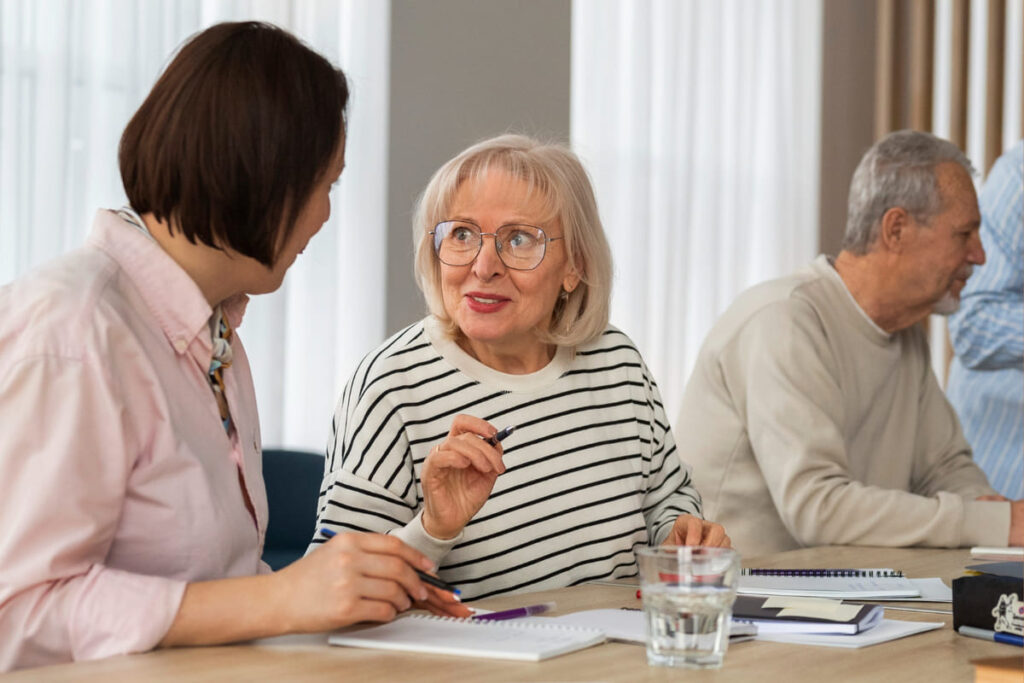 Discussing financial literacy and estate planning