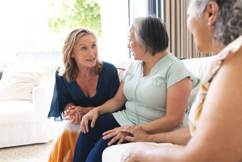 Discussing mental health and coping strategies