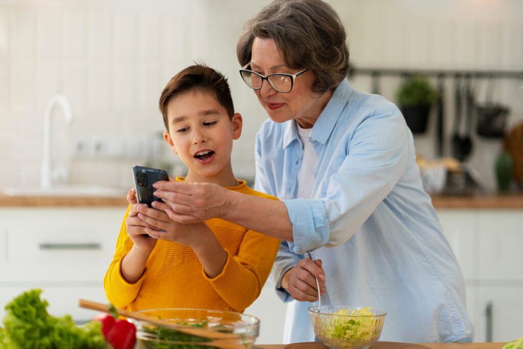 Getting unexpected tech help from grandkids