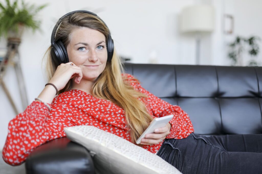 Listen to an inspiring podcast or audiobook