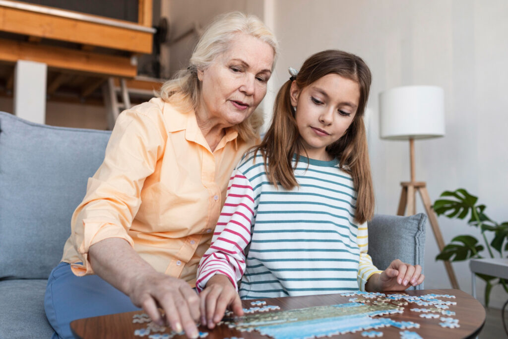 Rediscovering favorite childhood games through grandkids