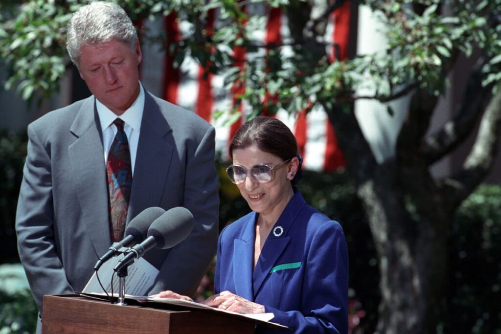 Ruth Bader Ginsburg championing gender equality