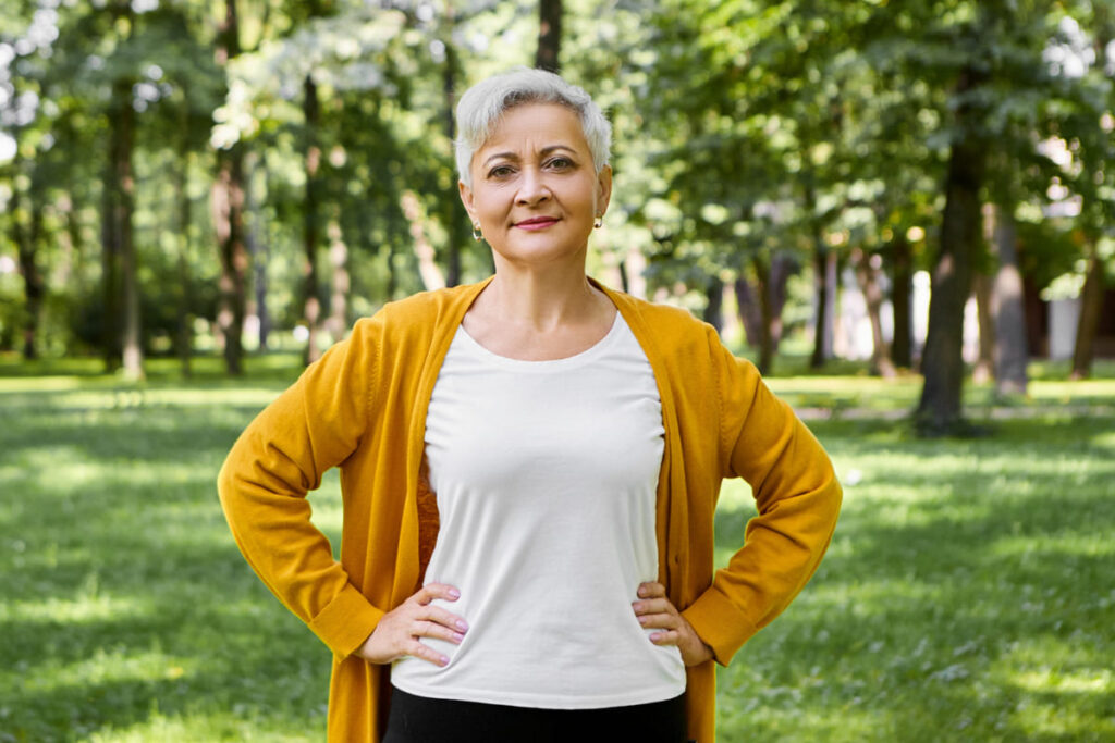 Woman in a park
