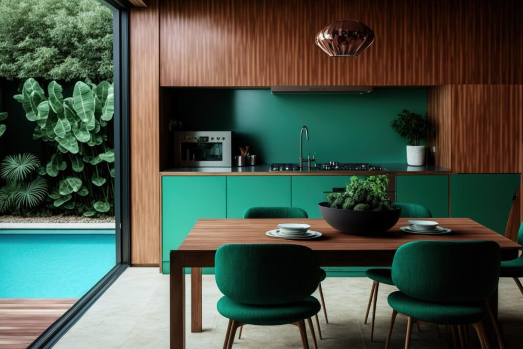 Avocado green kitchen appliances