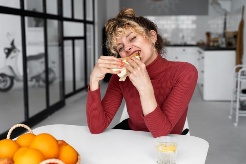Chewing with your mouth open