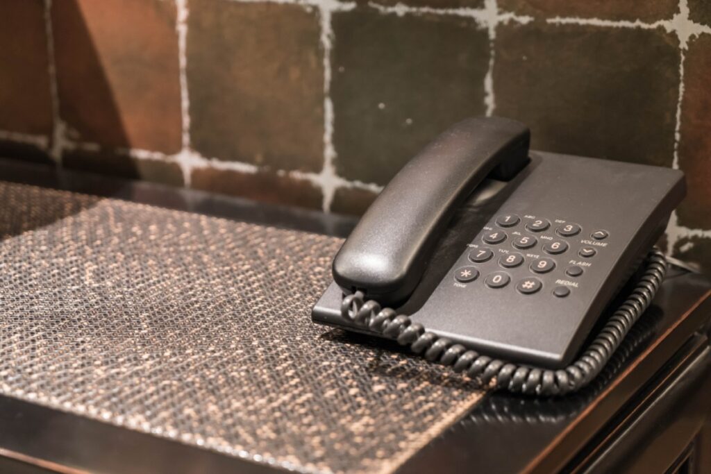 Corded landline phone