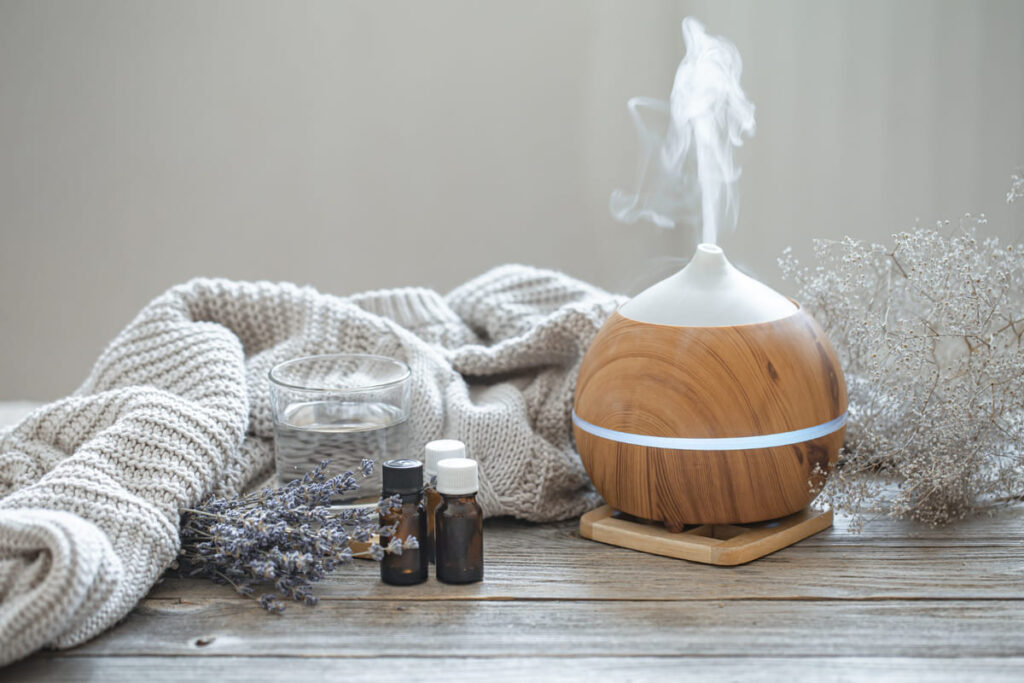 Diffuser with lavender essential oil