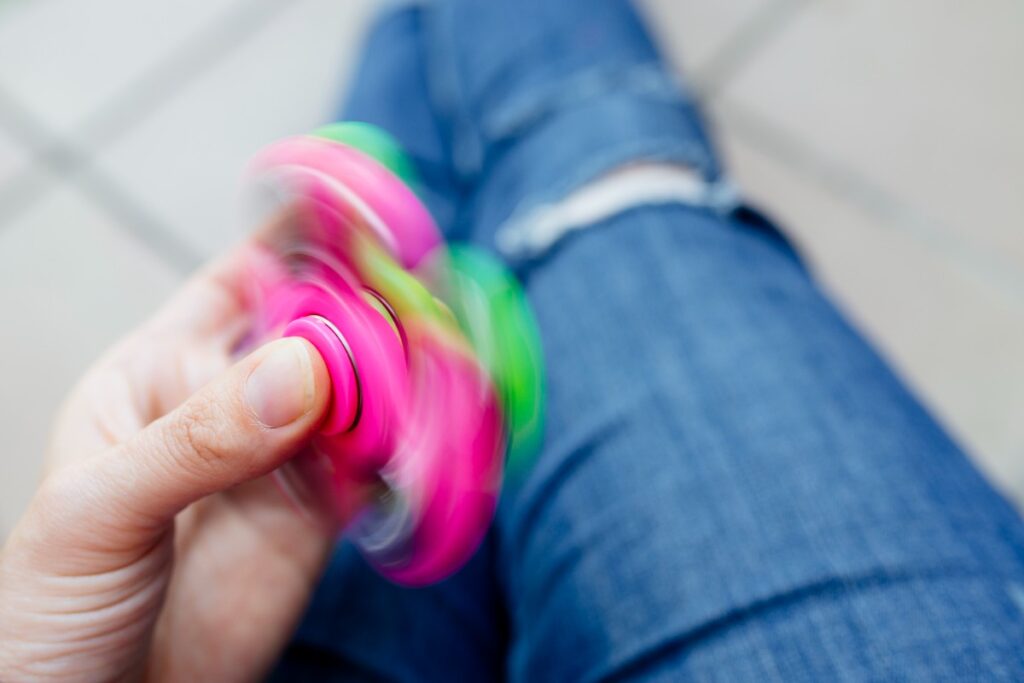 Fidgeting with clothes or objects