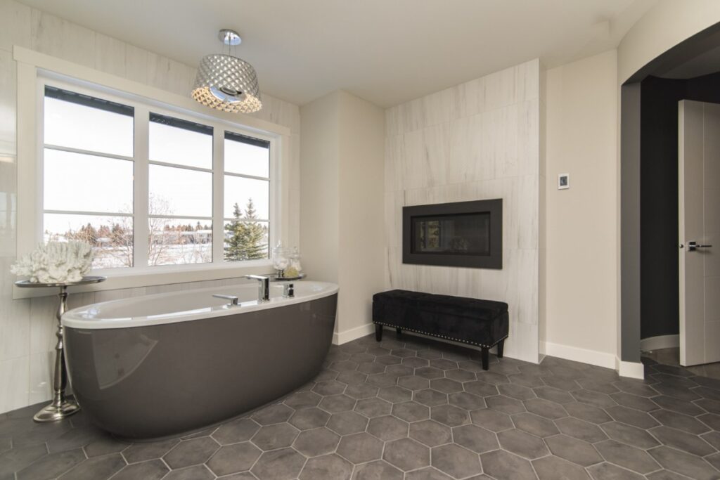 Heated bathroom floors