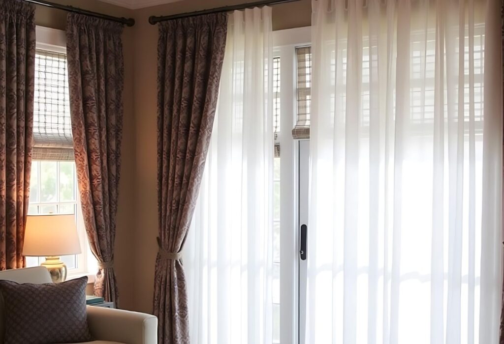 Layered sheer curtains