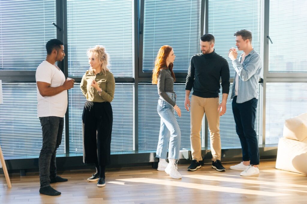 Mandatory daily stand-up meetings