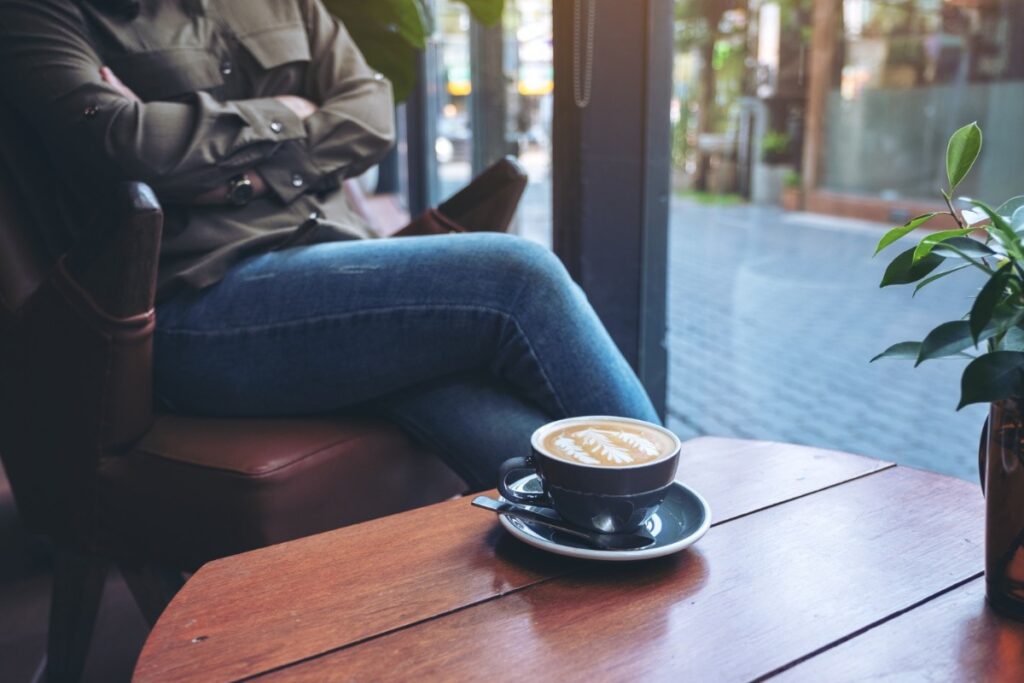 Morning coffee from cafes