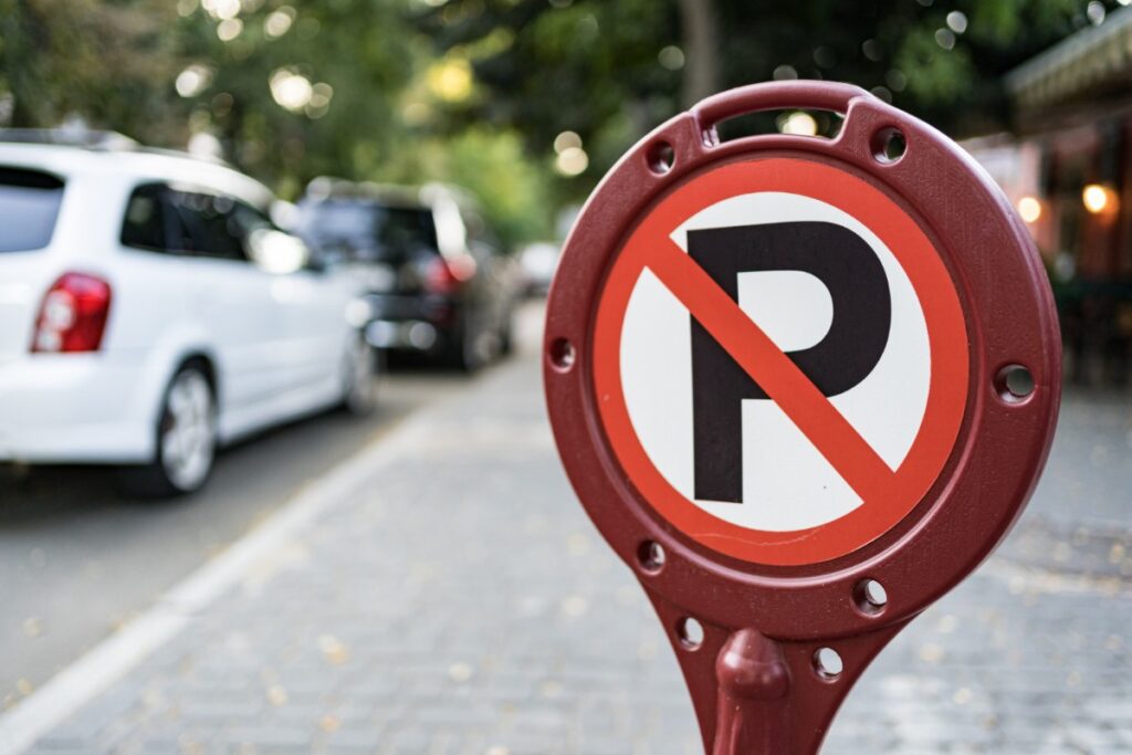 Parking carelessly in shared spaces