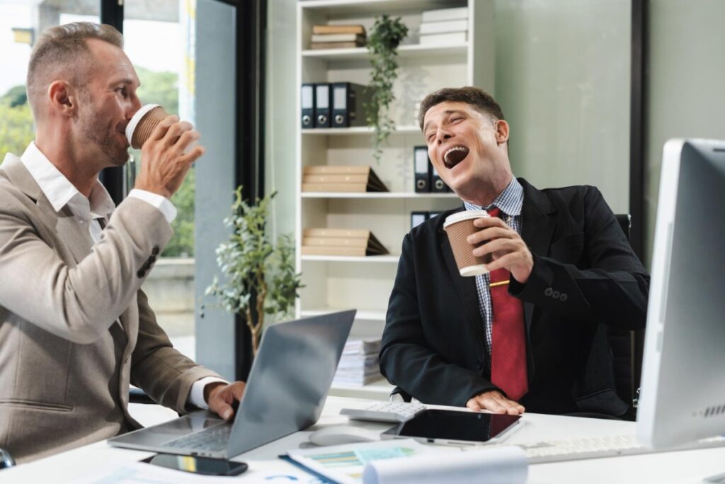 People laugh nervously at your jokes