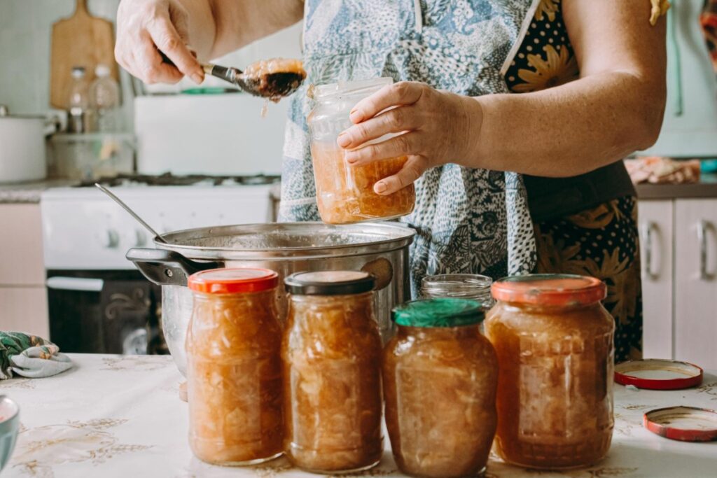 Preserving food in glass canning jars