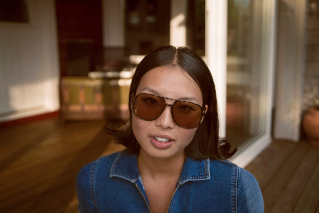 Profile picture with sunglasses hiding your eyes