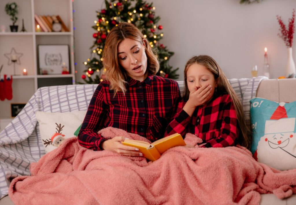Reading bedtime stories aloud