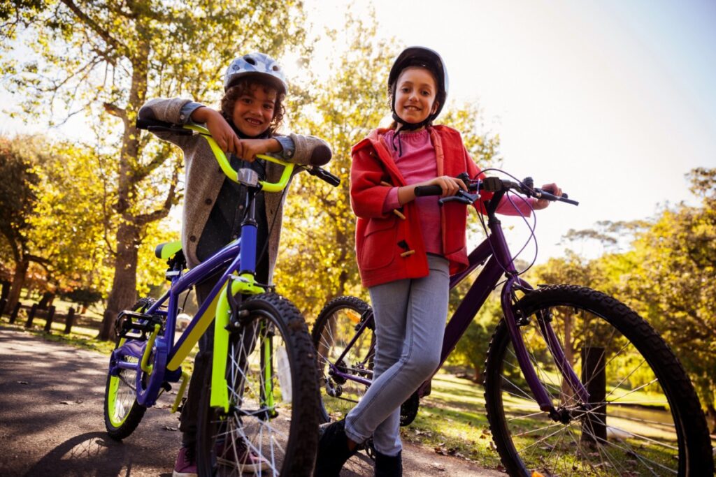 Riding bikes everywhere with friends