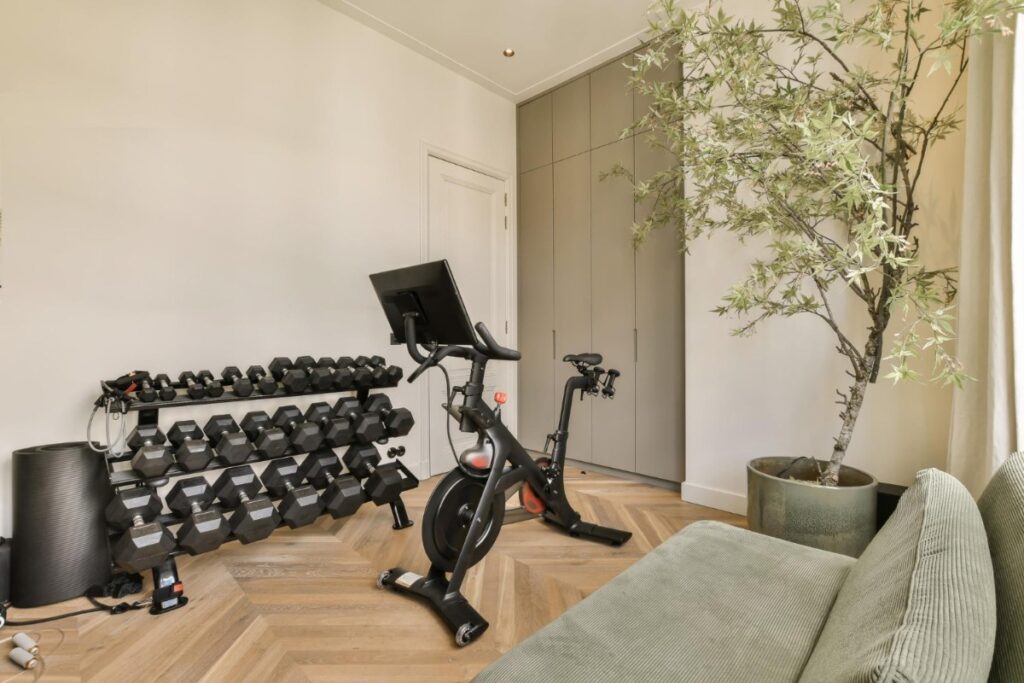State-of-the-art gym with Peloton bikes