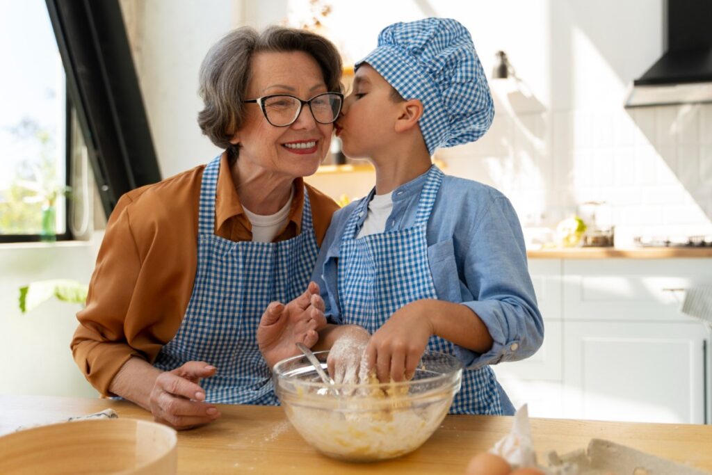 Teaching how to bake a cherished family recipe