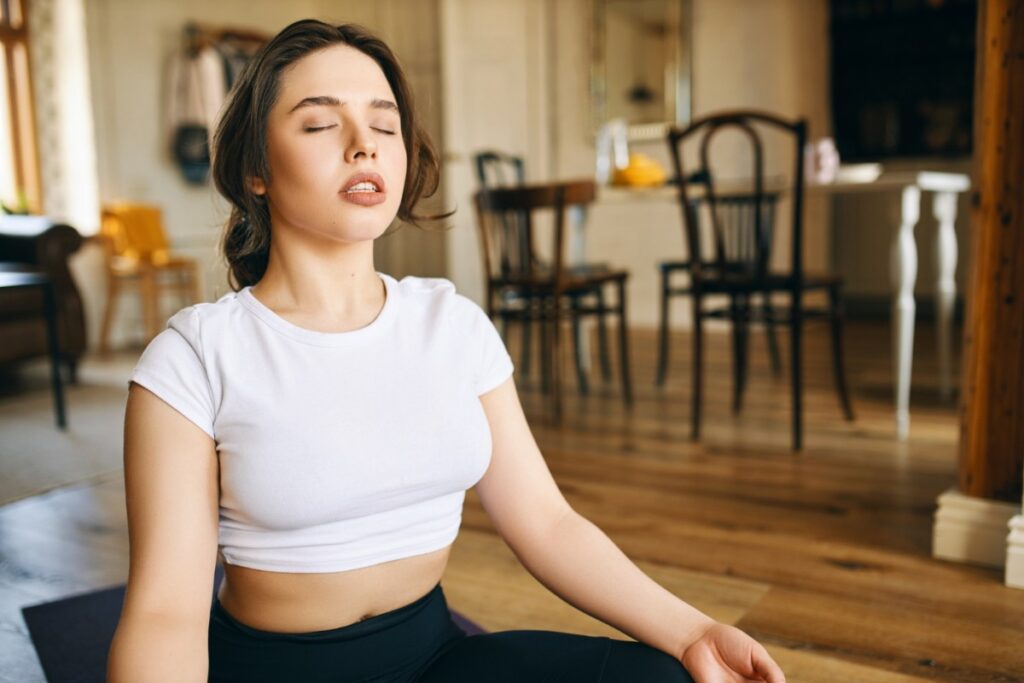 They practice deep breathing exercises