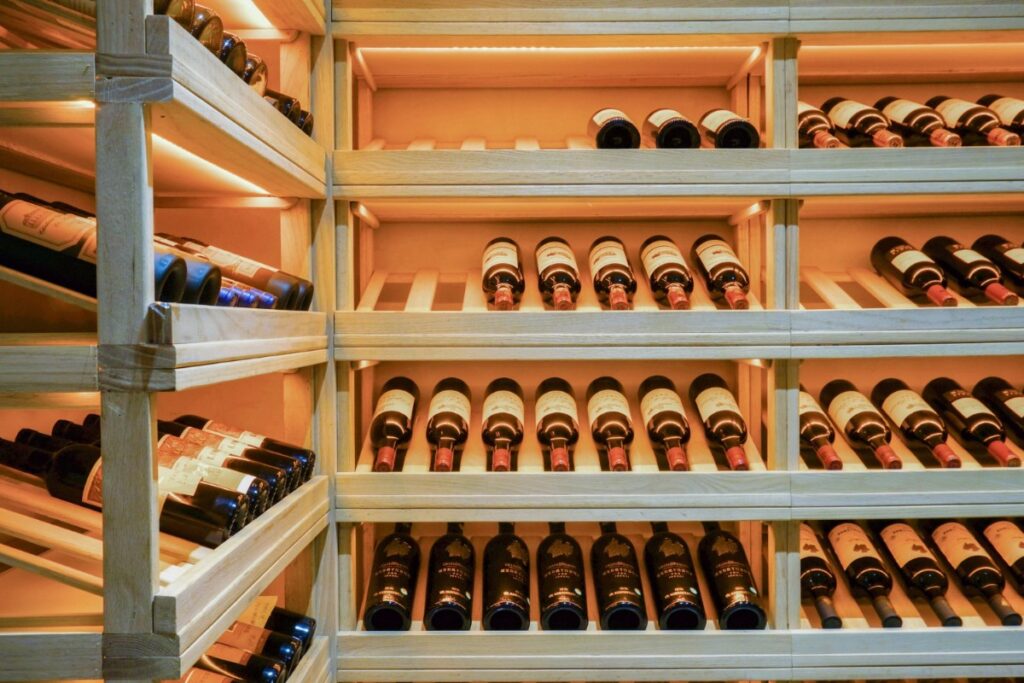 Wine cellar with climate control