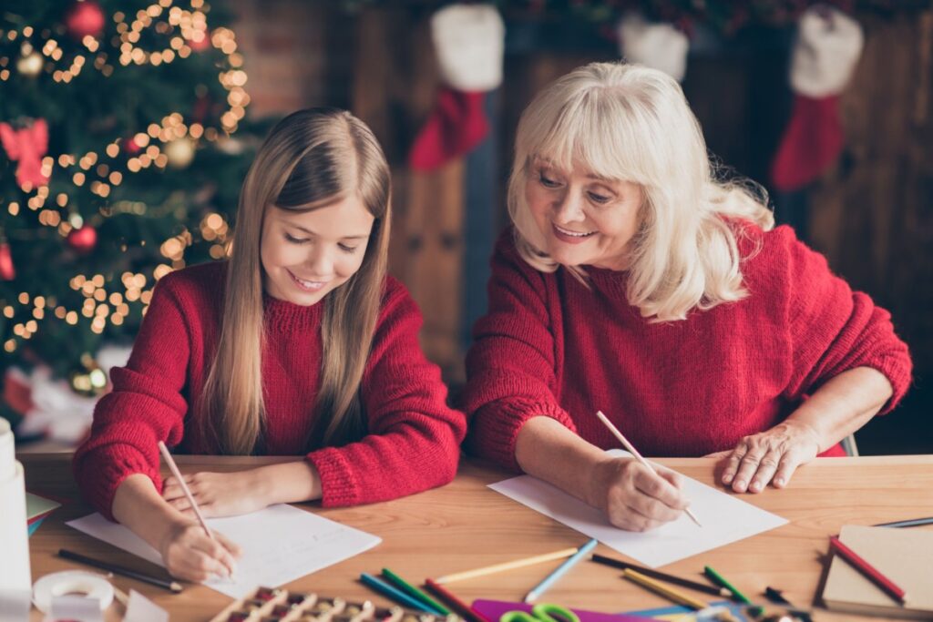 Writing letters for grandchildren to open later