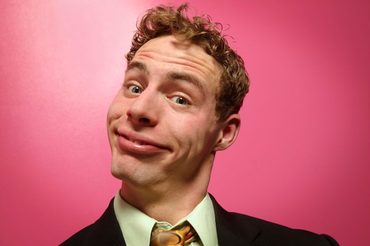 man with a goofy smile