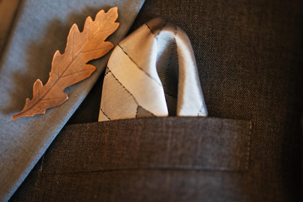 Add a silk pocket square