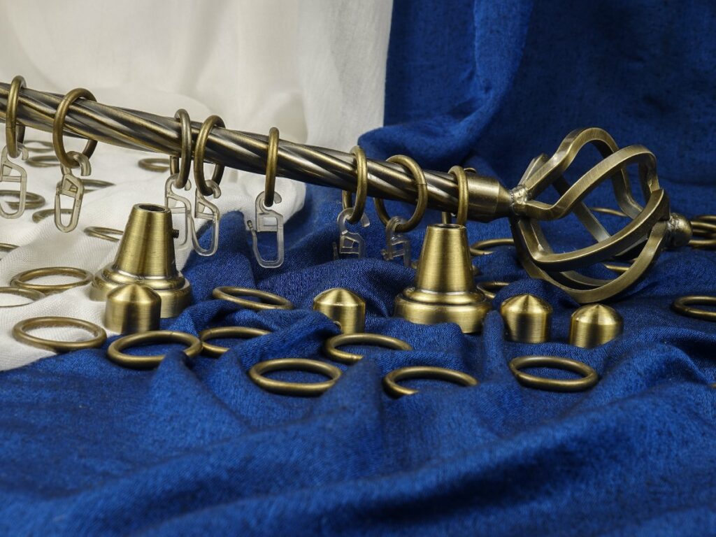 Brass curtain rods