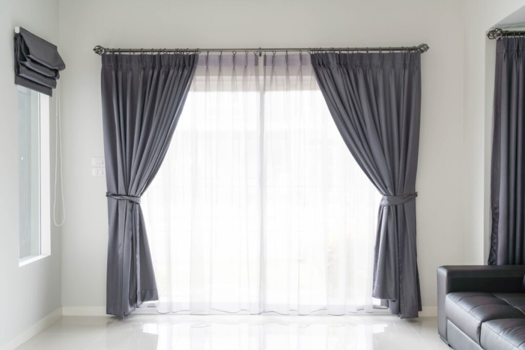 Drape chic curtains with subtle patterns