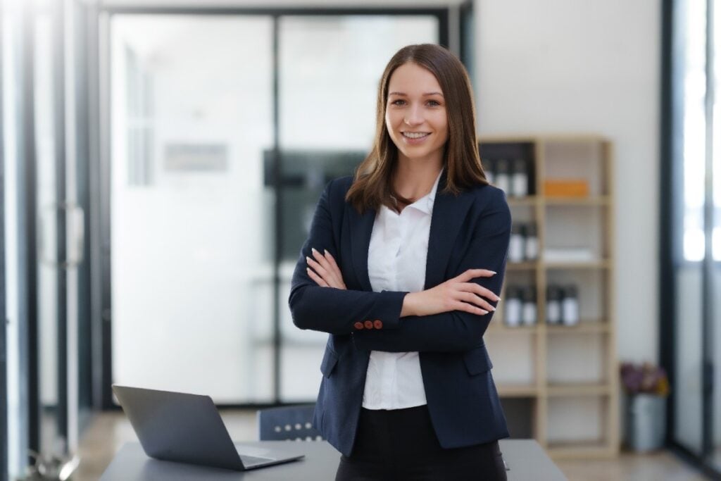 Holding a relaxed, upright posture