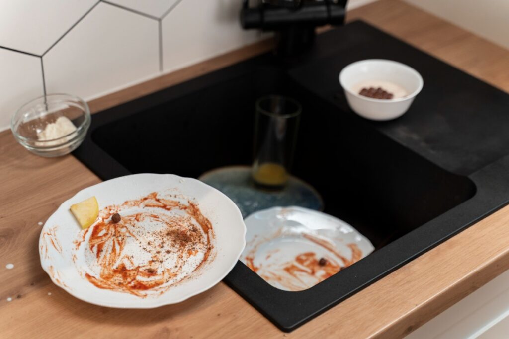 Leaving dishes in the sink overnight