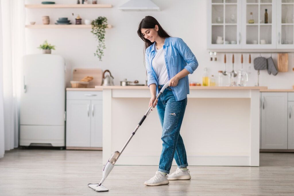 Mopping floors without sweeping first